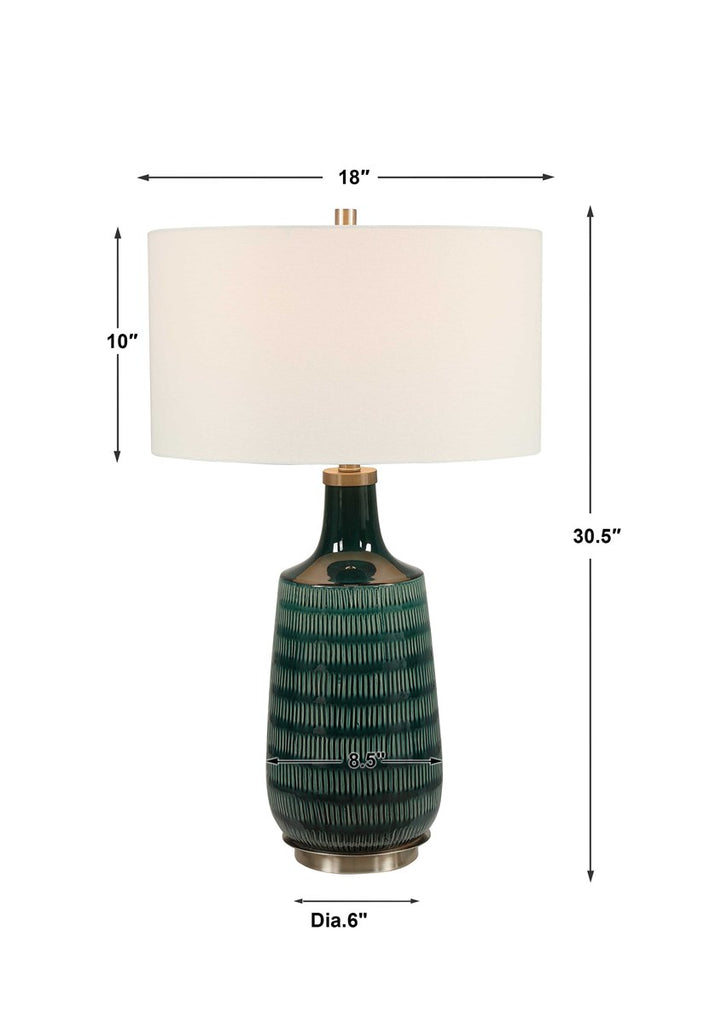 Scouts Deep Green Table Lamp - Bombay Mercantile
