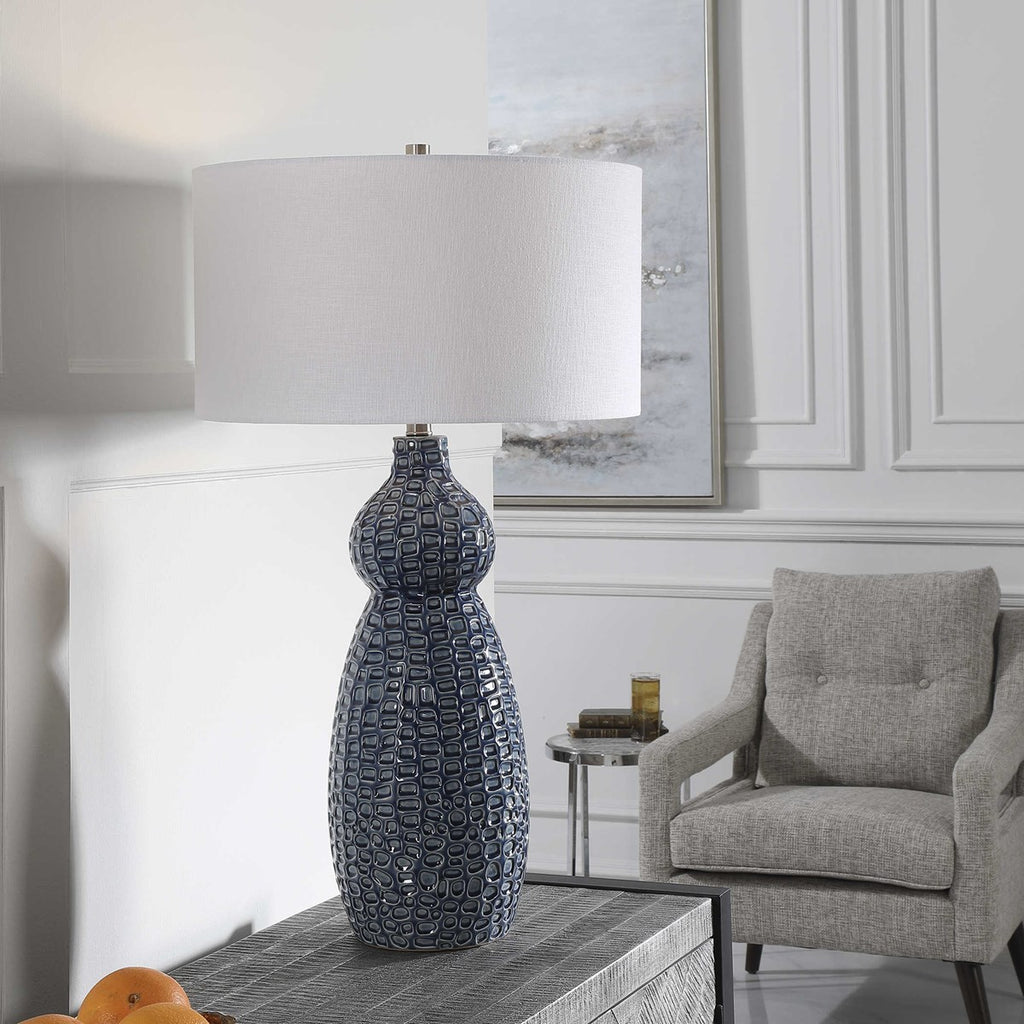 Holloway Cobalt Blue Table Lamp - Bombay Mercantile