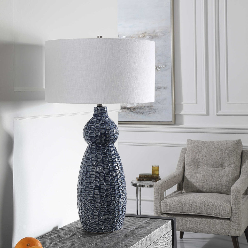 Holloway Cobalt Blue Table Lamp - Bombay Mercantile