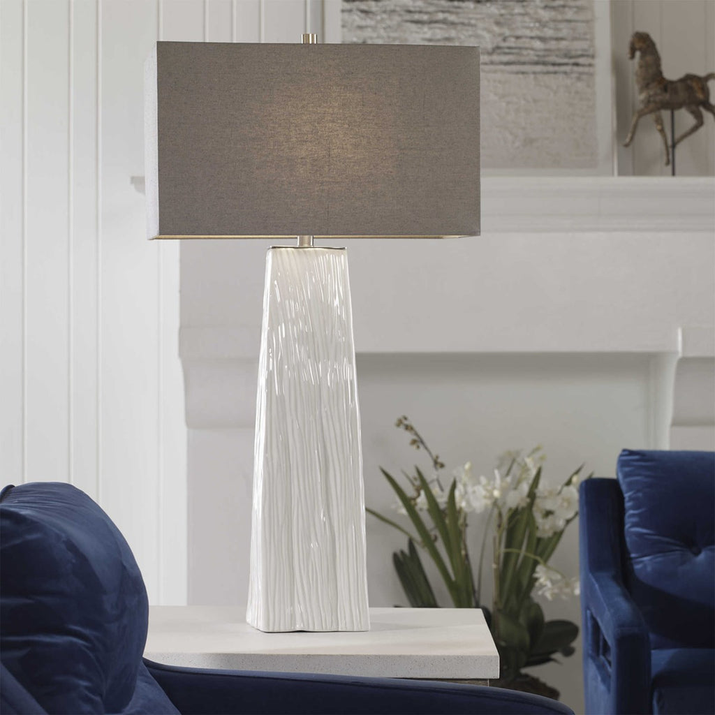 Sycamore White Table Lamp - Bombay Mercantile