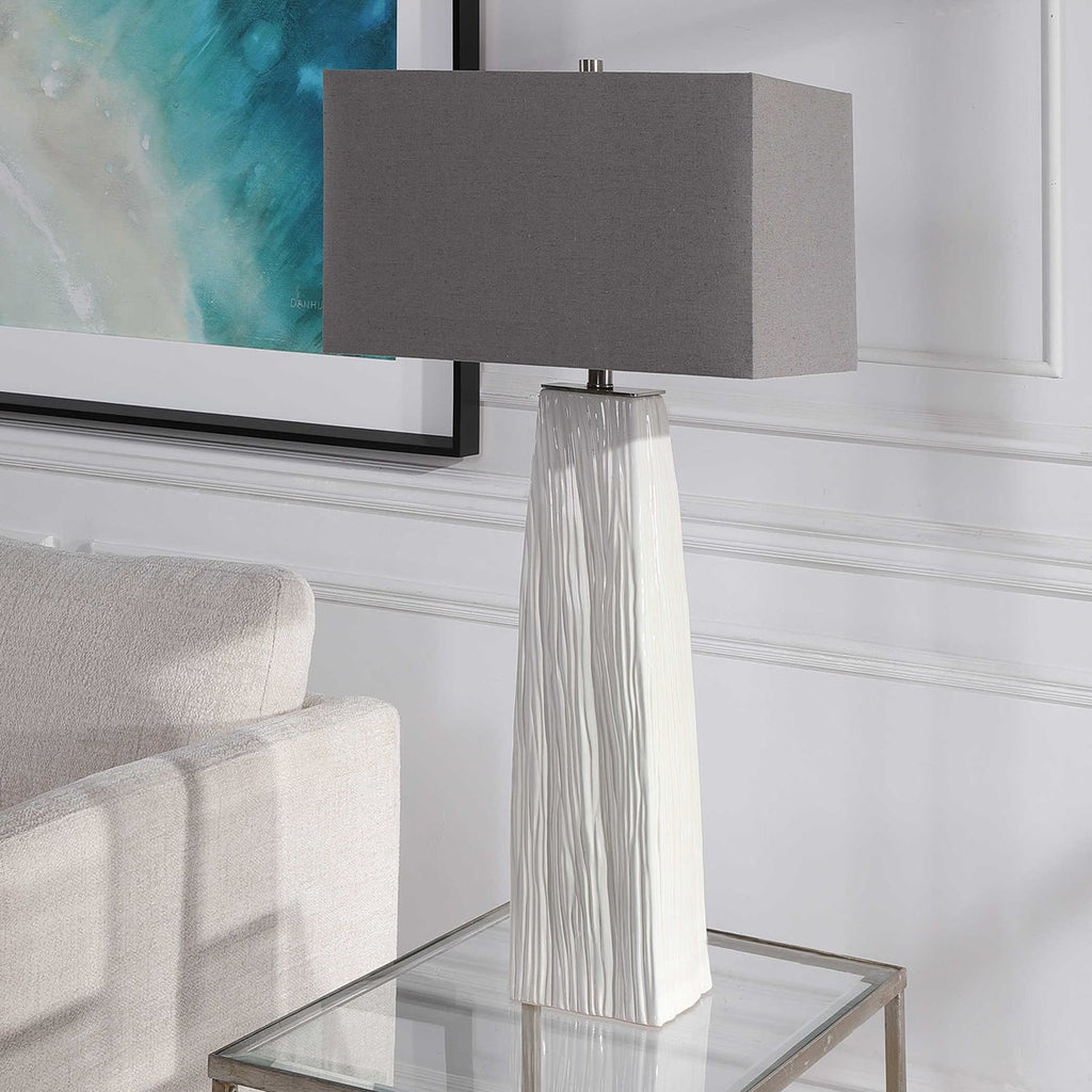 Sycamore White Table Lamp - Bombay Mercantile