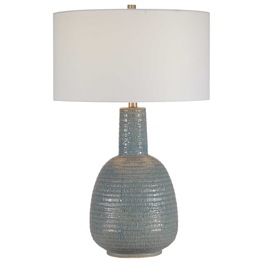 Delta Light Aqua Table Lamp - Bombay Mercantile