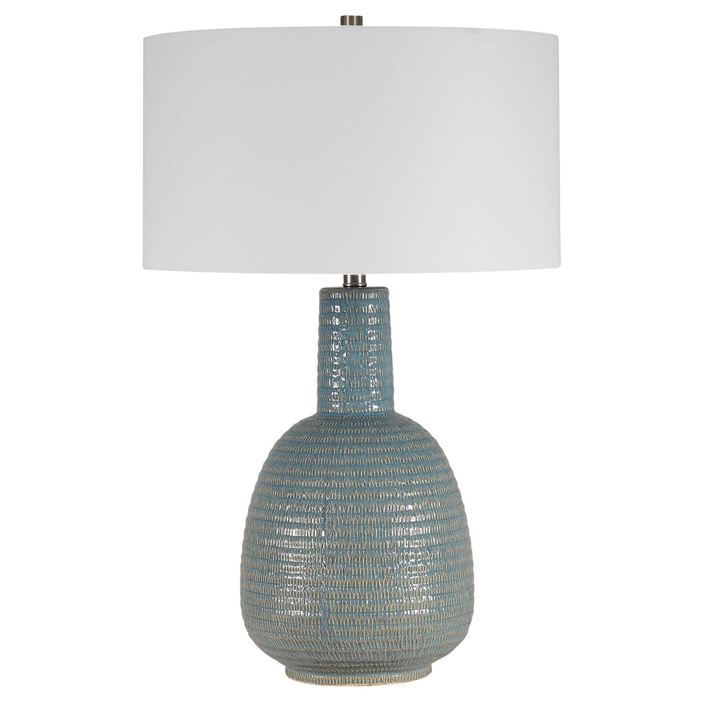 Delta Light Aqua Table Lamp - Bombay Mercantile