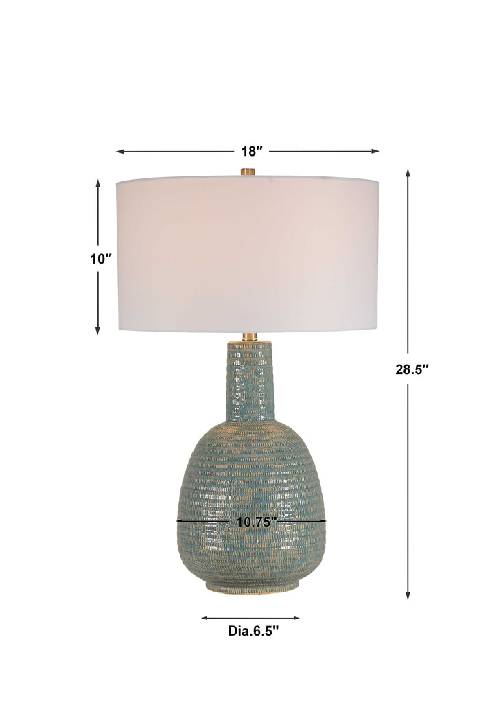 Delta Light Aqua Table Lamp - Bombay Mercantile