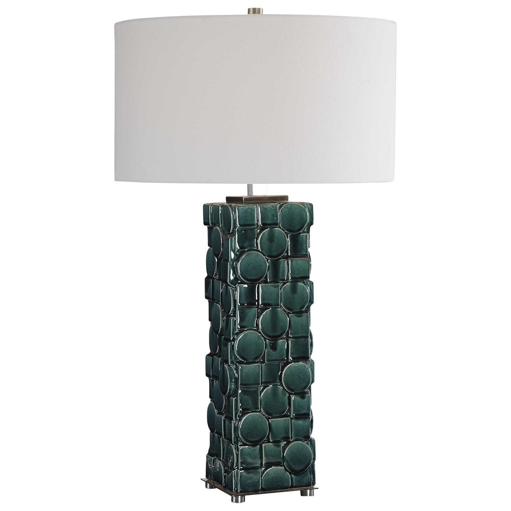 Geometry Green Table Lamp - Bombay Mercantile