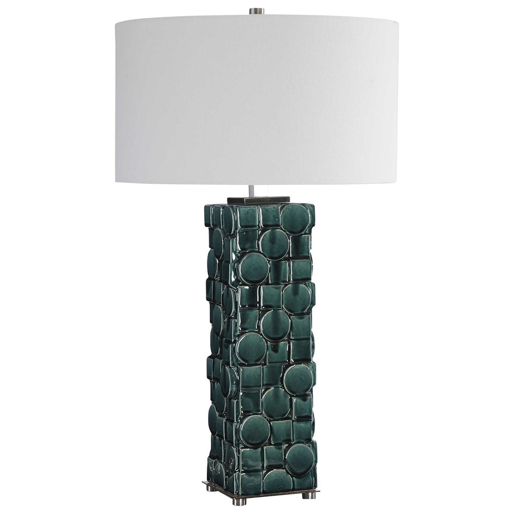Geometry Green Table Lamp - Bombay Mercantile