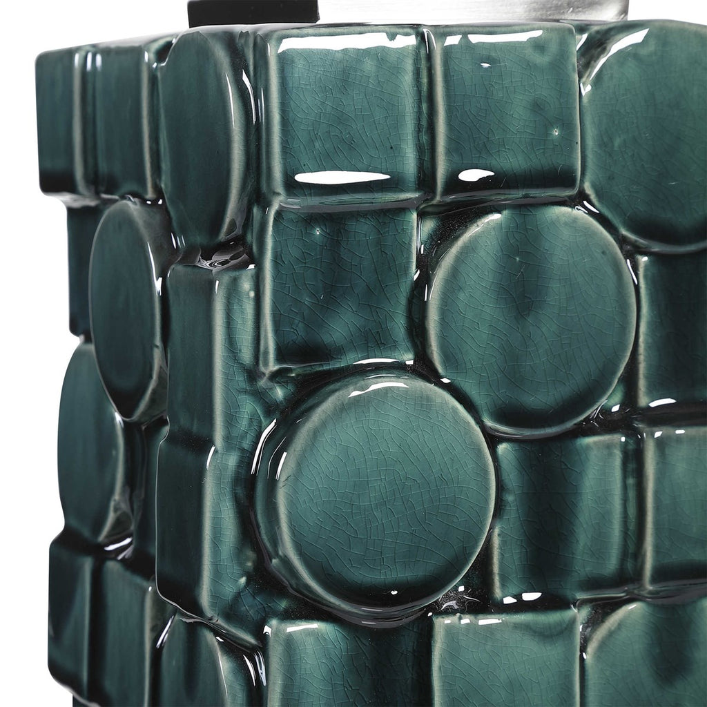 Geometry Green Table Lamp - Bombay Mercantile