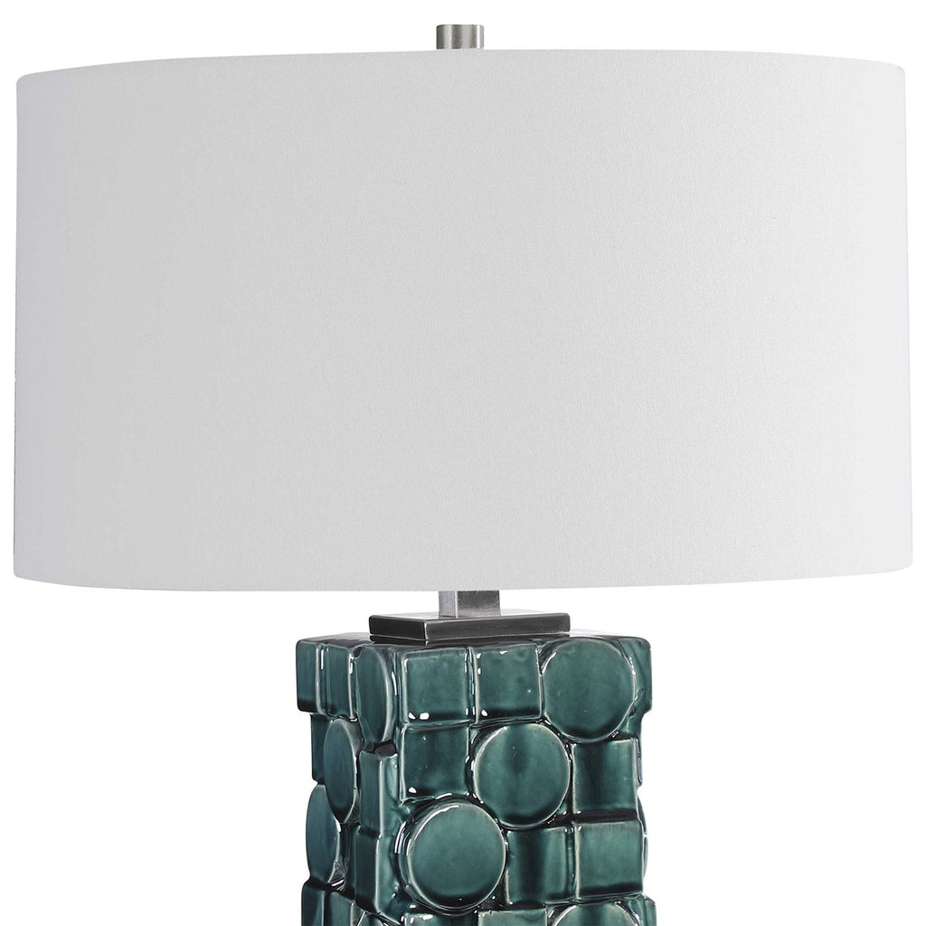 Geometry Green Table Lamp - Bombay Mercantile