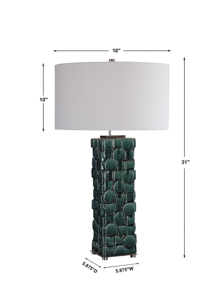 Geometry Green Table Lamp - Bombay Mercantile