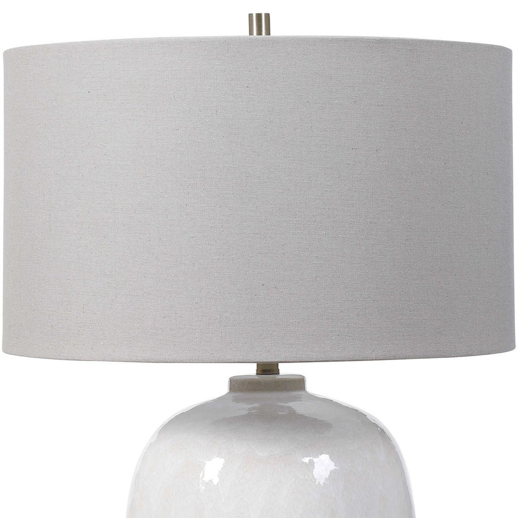 Winterscape White Glaze Table Lamp - Bombay Mercantile