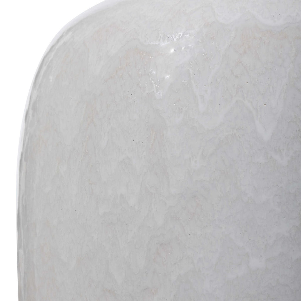 Winterscape White Glaze Table Lamp - Bombay Mercantile