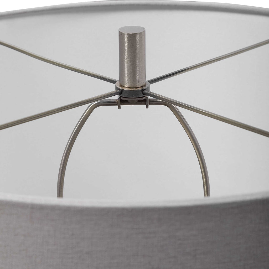 Winterscape White Glaze Table Lamp - Bombay Mercantile