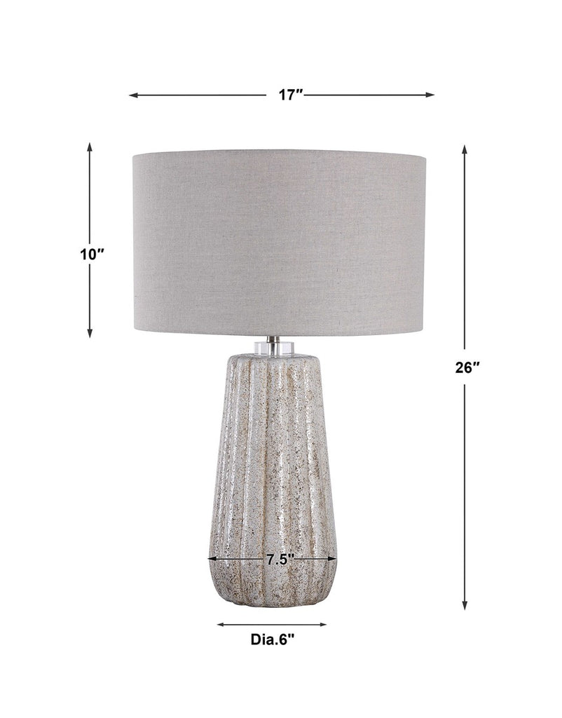 Pikes Stone-Ivory Table Lamp - Bombay Mercantile