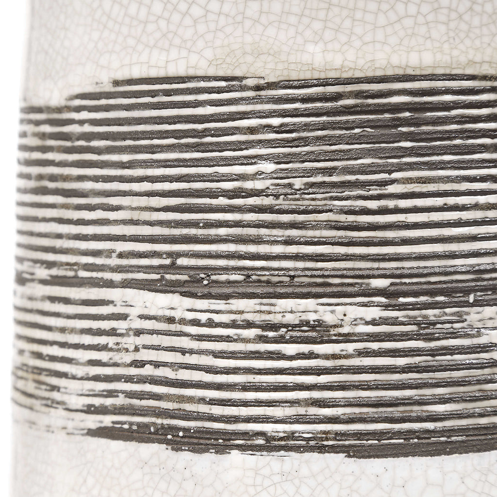 Comanche White Crackle Table Lamp - Bombay Mercantile