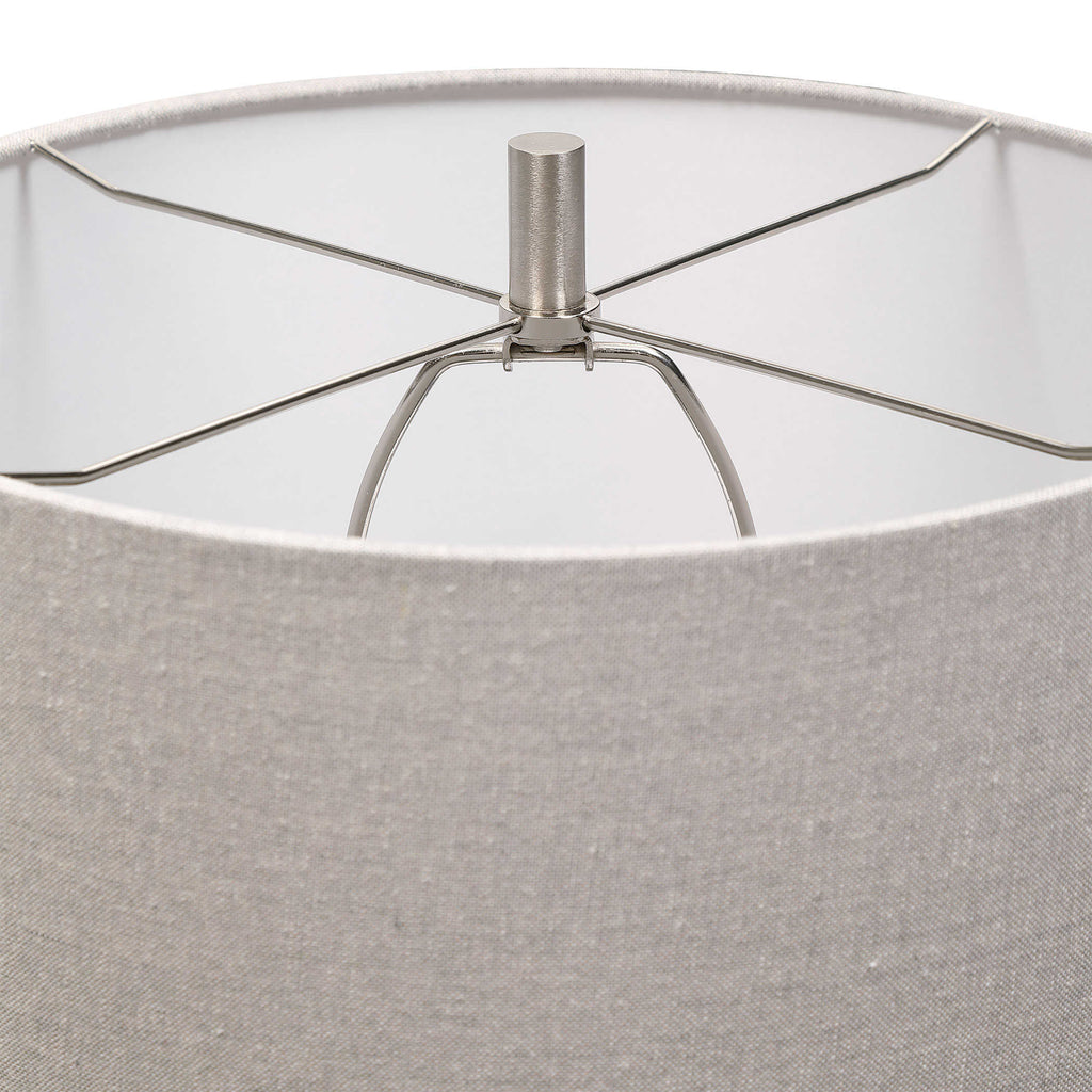 Comanche White Crackle Table Lamp - Bombay Mercantile