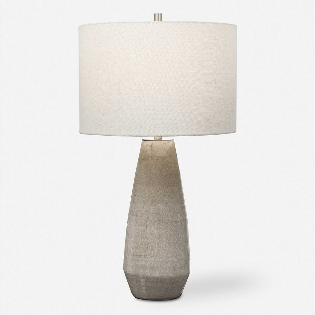 Volterra Taupe-Gray Table Lamp - Bombay Mercantile
