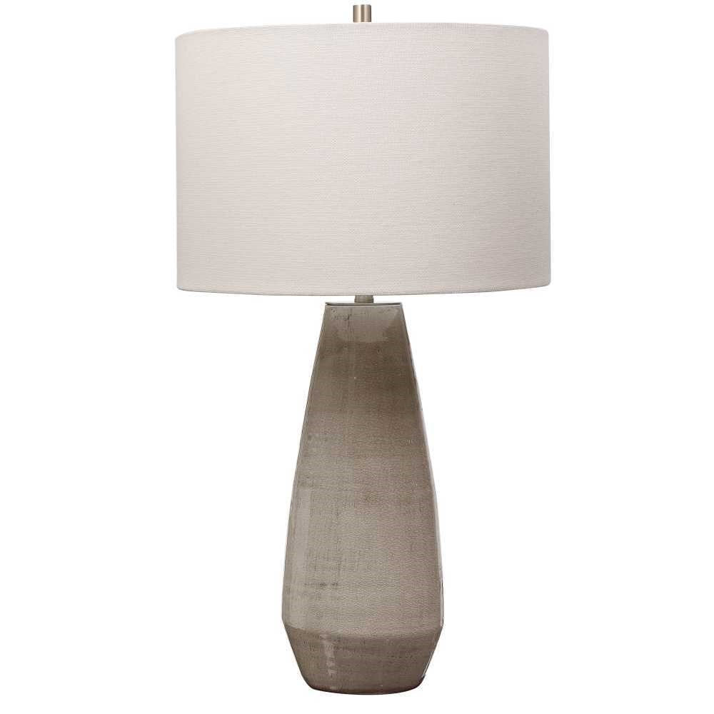 Volterra Taupe-Gray Table Lamp - Bombay Mercantile