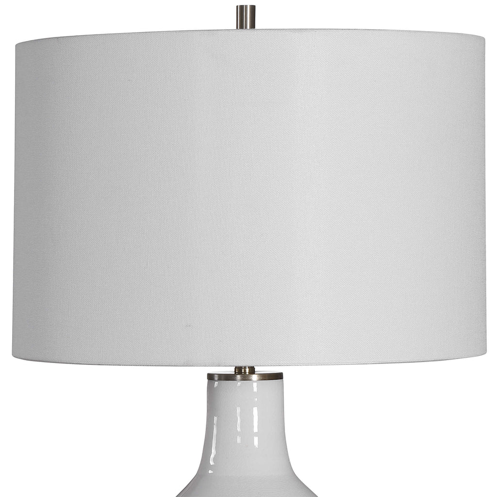 Dakota White Crackle Table Lamp - Bombay Mercantile