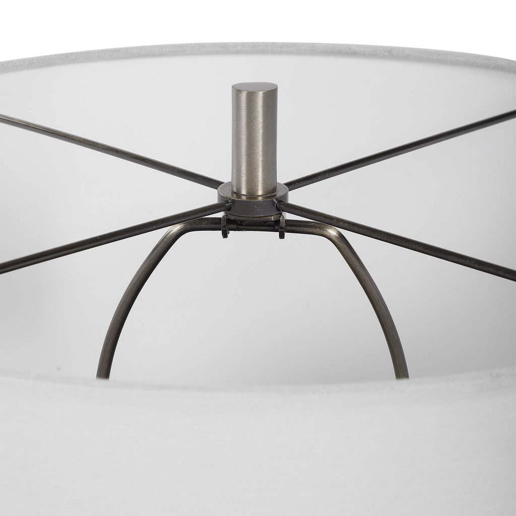Dakota White Crackle Table Lamp - Bombay Mercantile