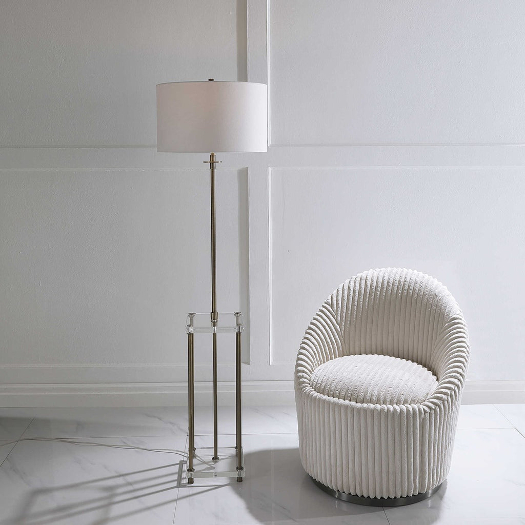 Palladian Antique Brass Floor Lamp - Bombay Mercantile