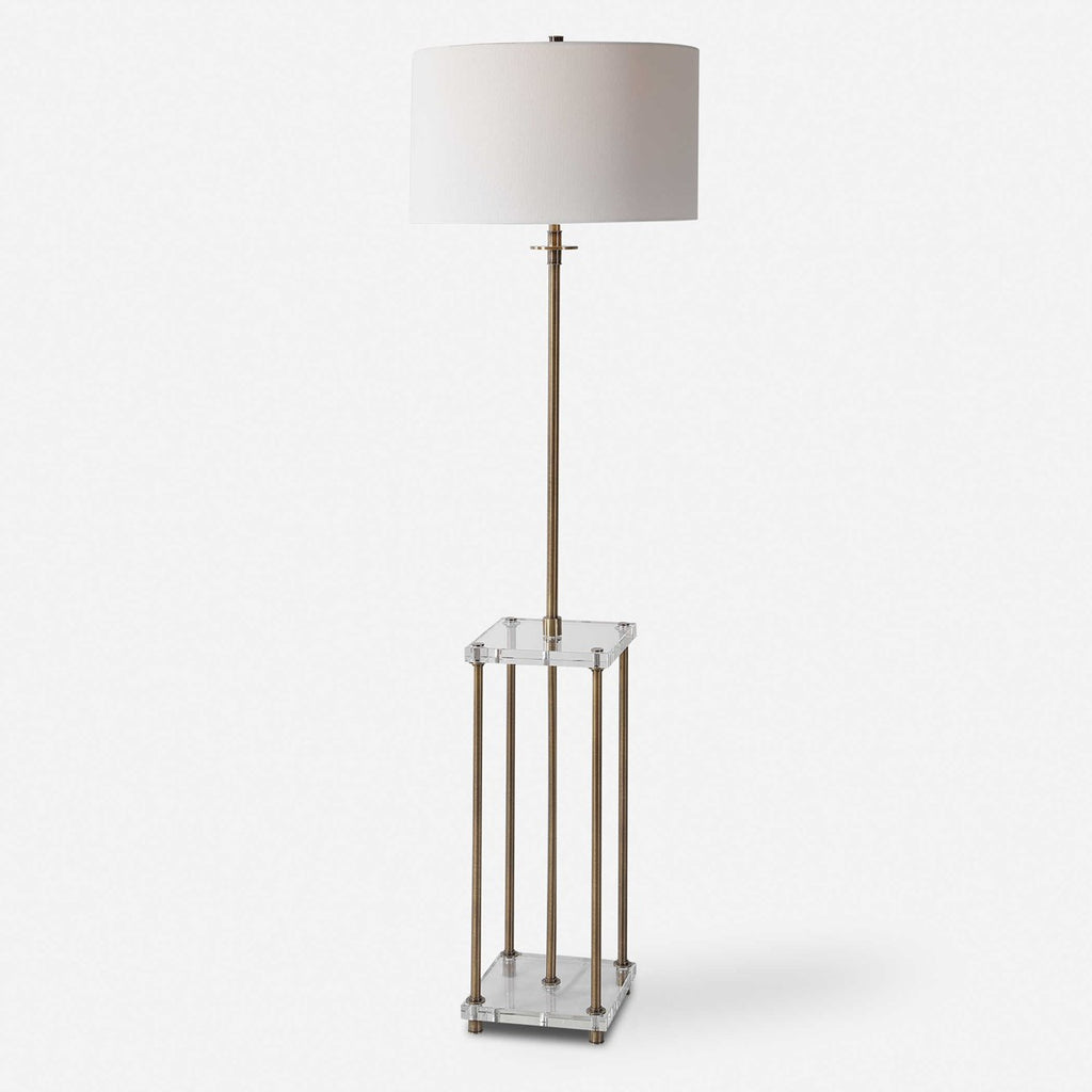 Palladian Antique Brass Floor Lamp - Bombay Mercantile