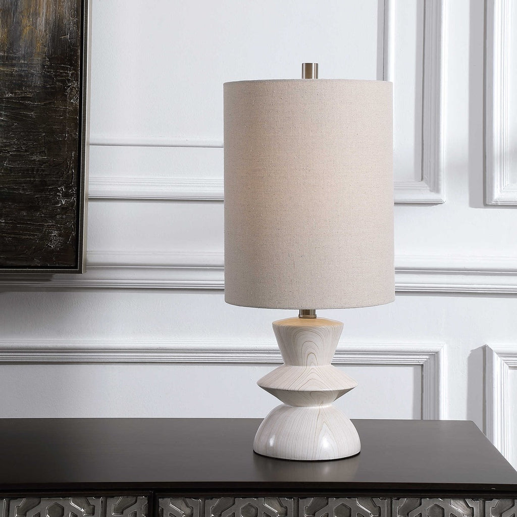Stevens Bleached Wood Buffet Lamp - Bombay Mercantile