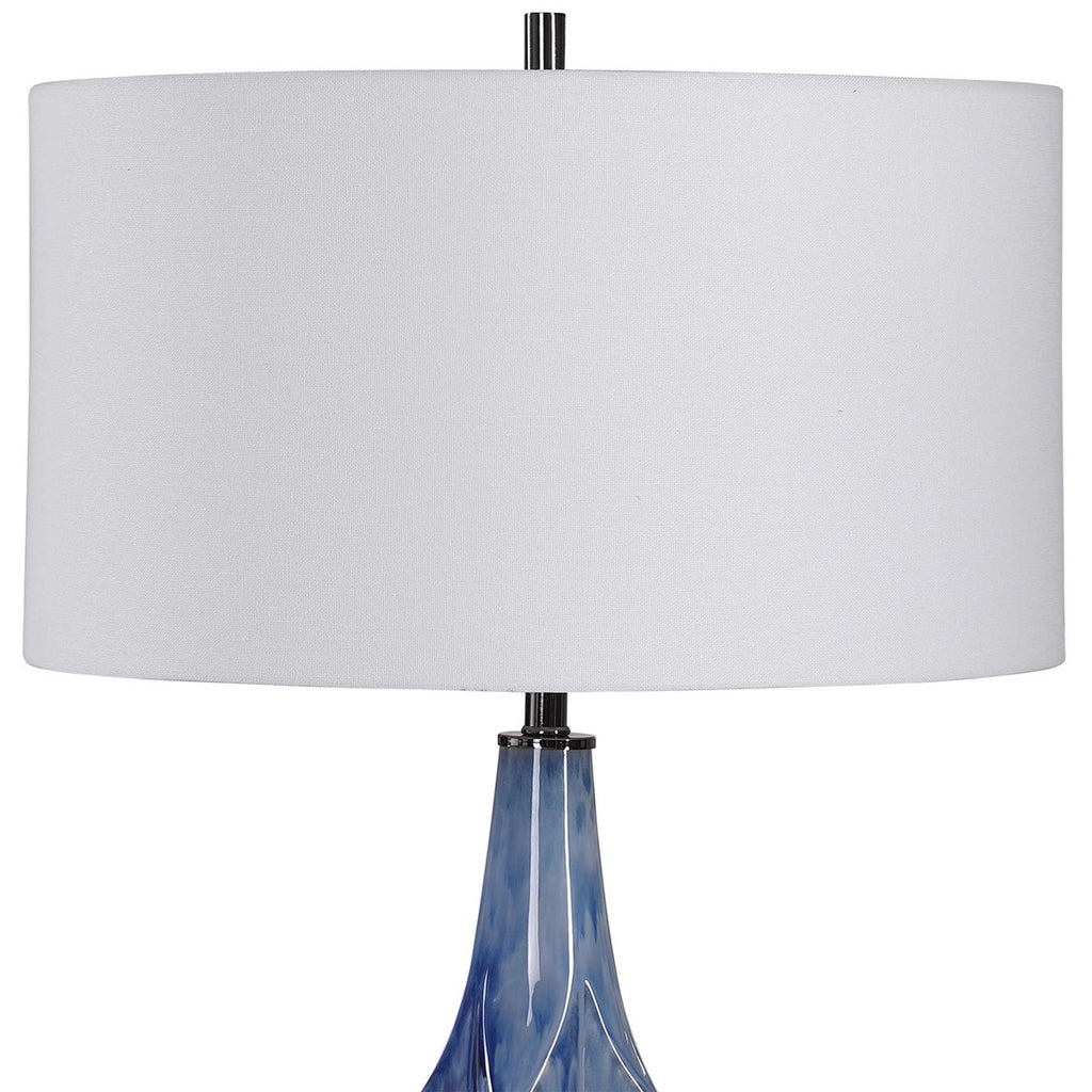 Everard Blue Table Lamp - Bombay Mercantile