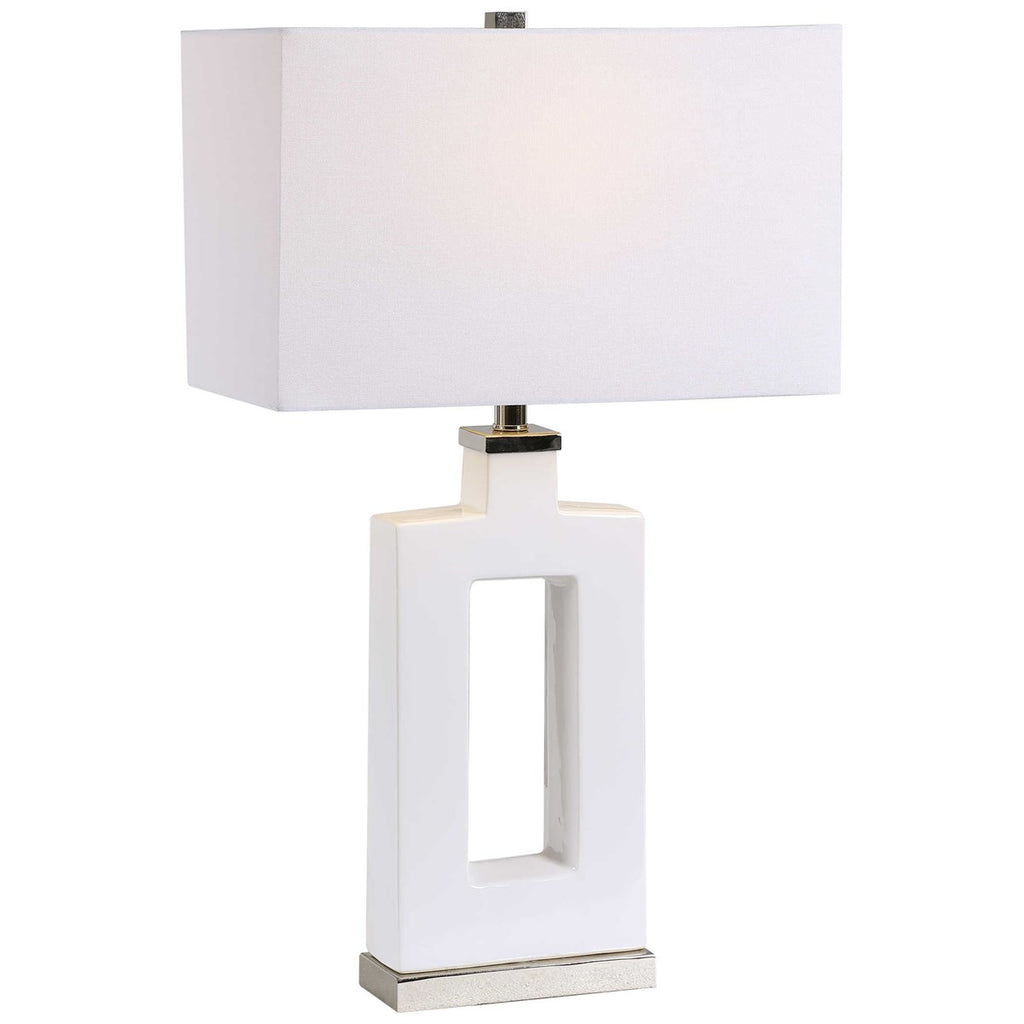 Entry Modern White Table Lamp - Bombay Mercantile