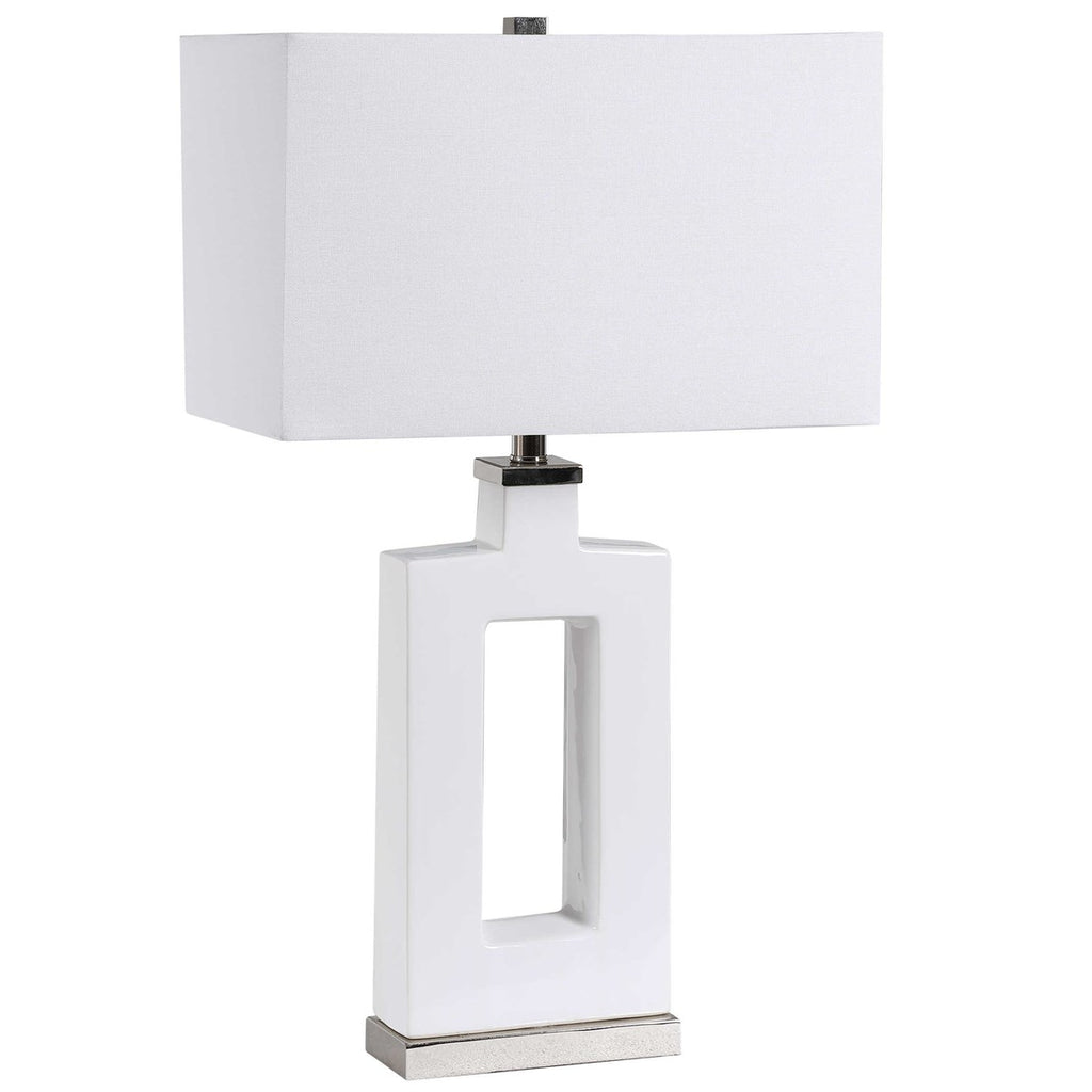 Entry Modern White Table Lamp - Bombay Mercantile