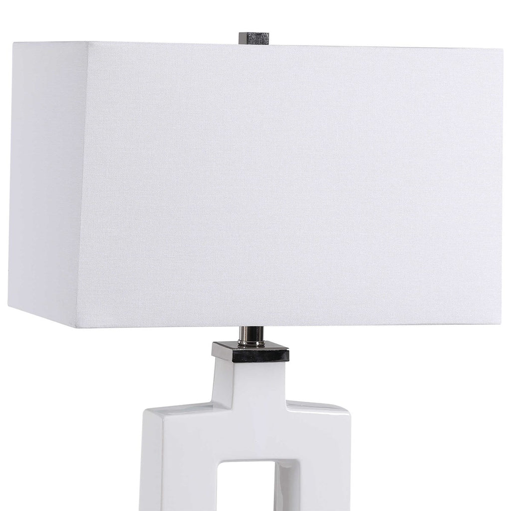 Entry Modern White Table Lamp - Bombay Mercantile