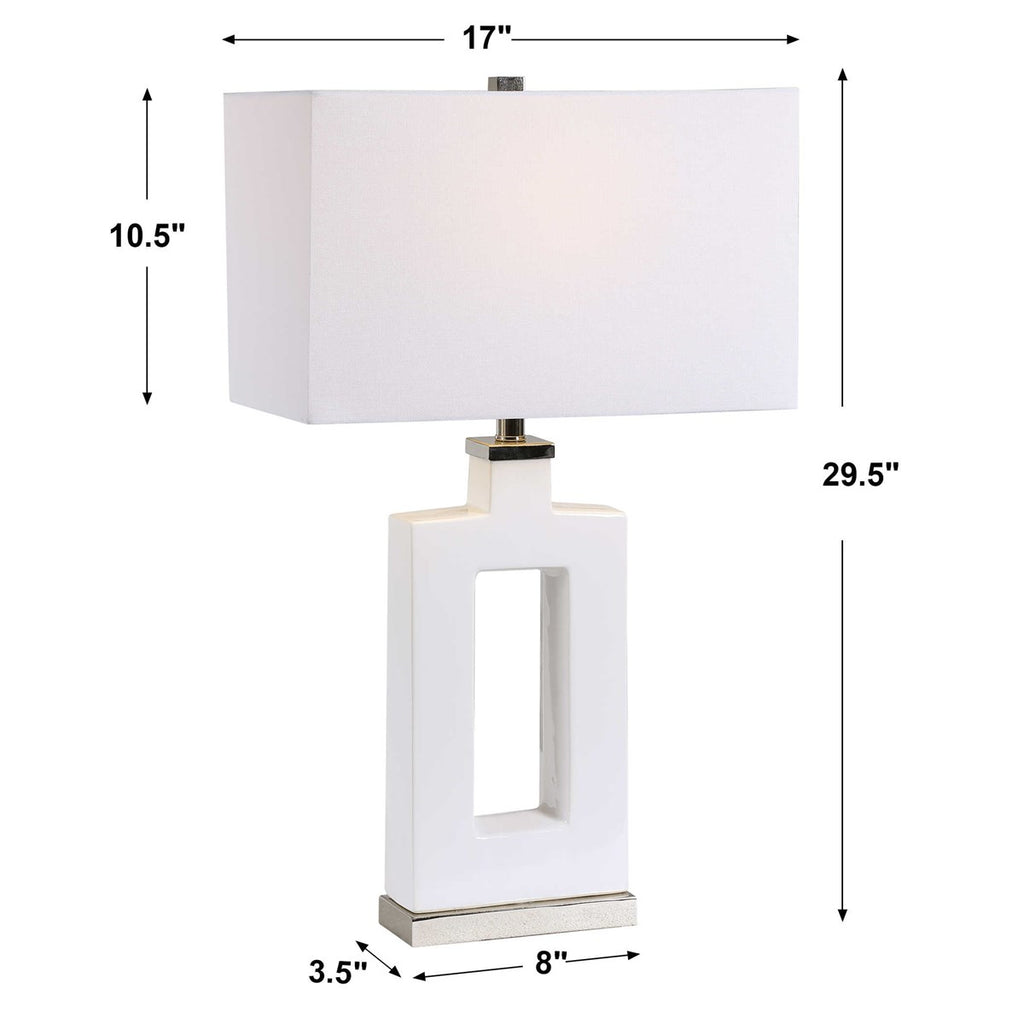 Entry Modern White Table Lamp - Bombay Mercantile