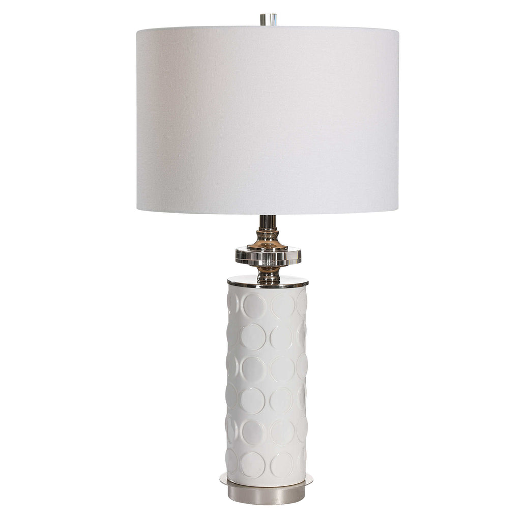 Calia White Table Lamp - Bombay Mercantile