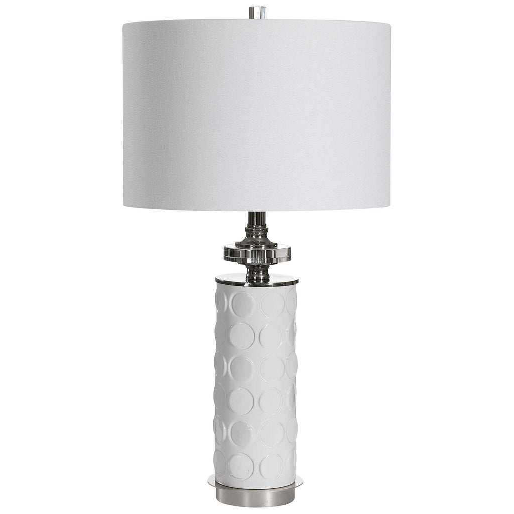 Calia White Table Lamp - Bombay Mercantile