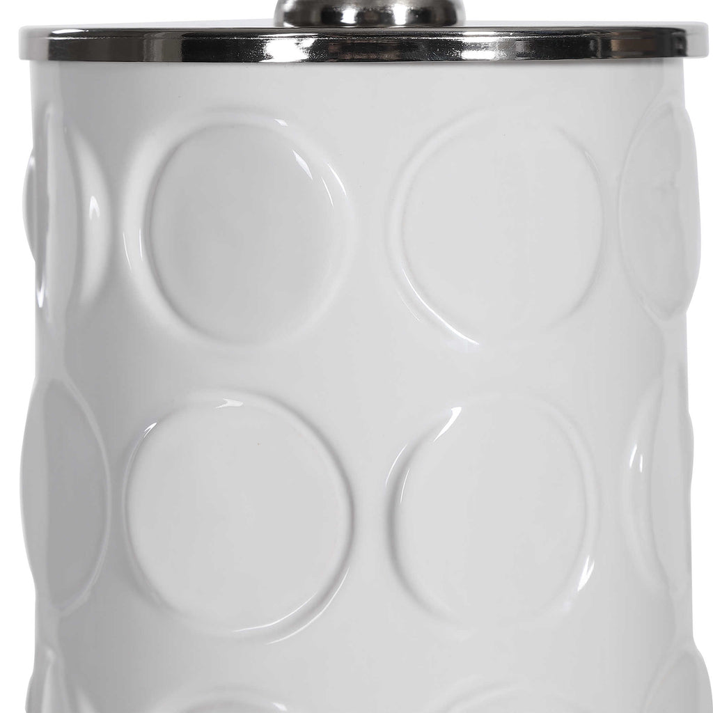 Calia White Table Lamp - Bombay Mercantile