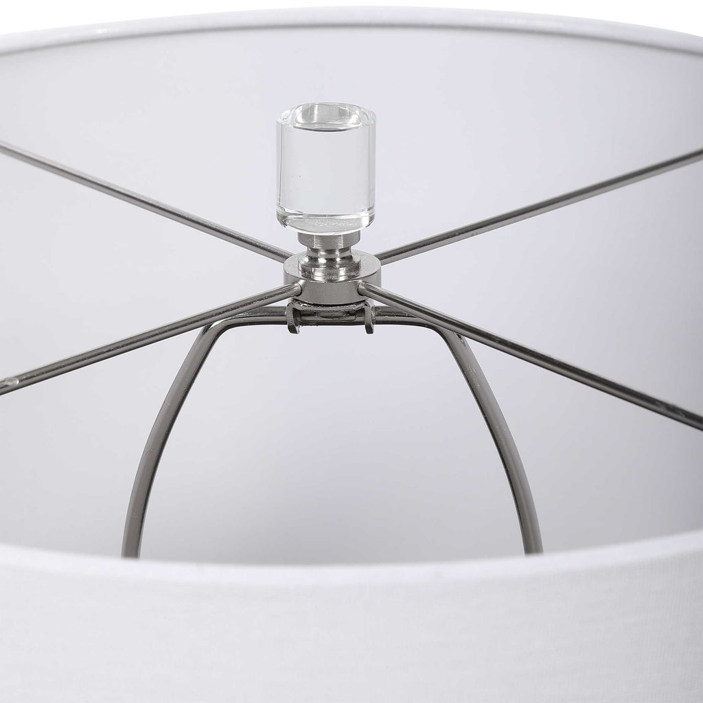 Calia White Table Lamp - Bombay Mercantile