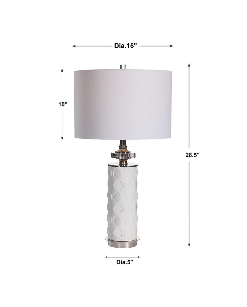 Calia White Table Lamp - Bombay Mercantile