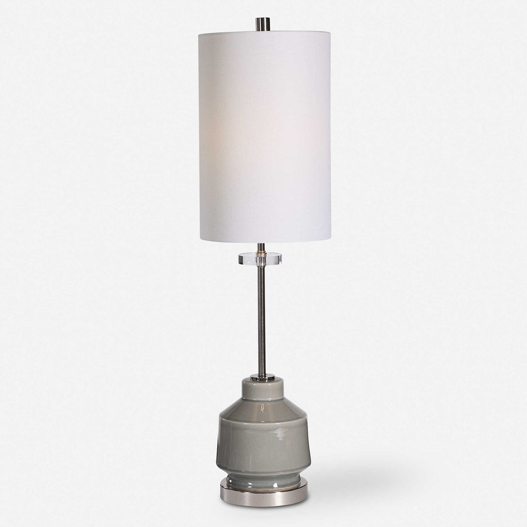 Porter Warm Gray Buffet Lamp - Bombay Mercantile
