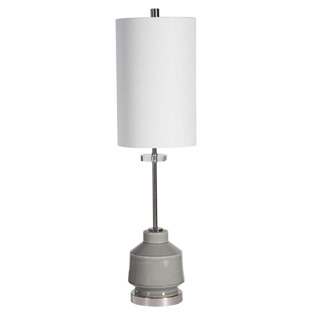 Porter Warm Gray Buffet Lamp - Bombay Mercantile