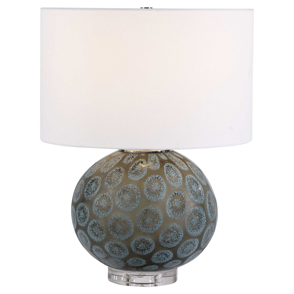 Agate Slice Charcoal Table Lamp - Bombay Mercantile