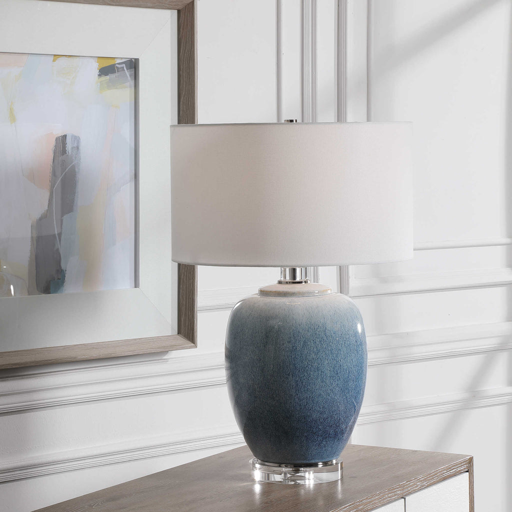 Blue Waters Ceramic Table Lamp - Bombay Mercantile