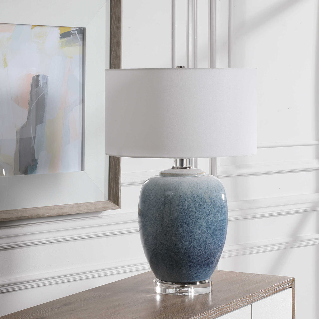Blue Waters Ceramic Table Lamp - Bombay Mercantile