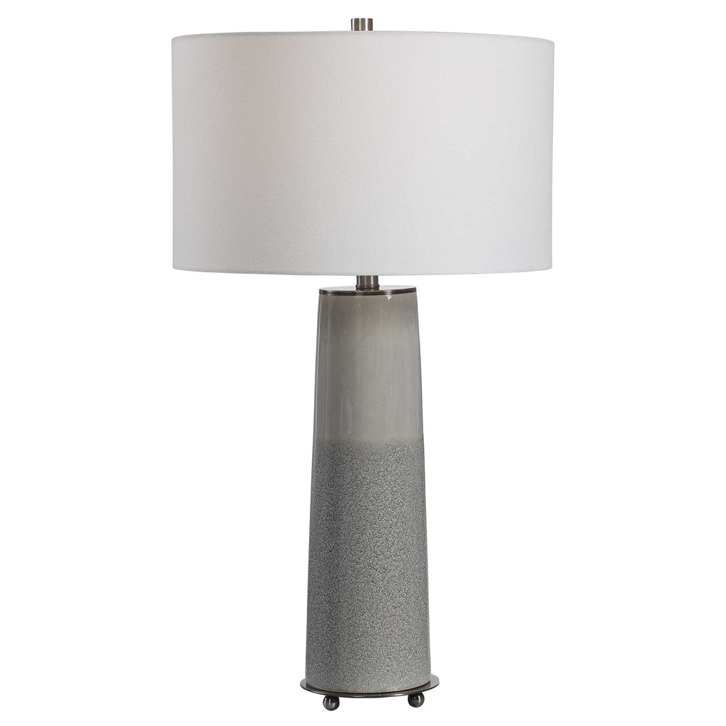 Abdel Gray Glaze Table Lamp - Bombay Mercantile