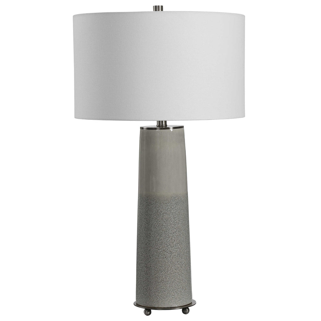Abdel Gray Glaze Table Lamp - Bombay Mercantile