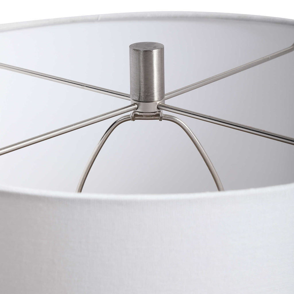 Abdel Gray Glaze Table Lamp - Bombay Mercantile