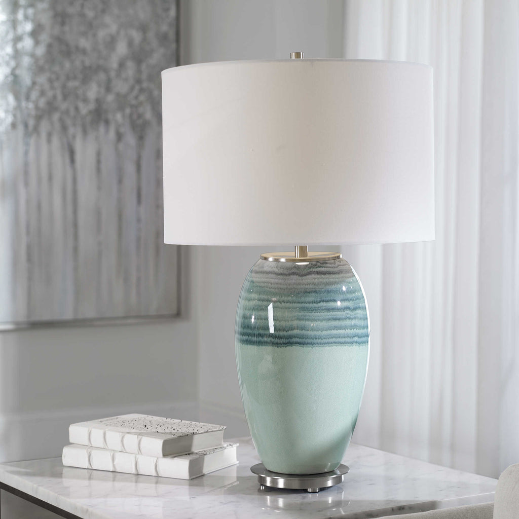 Caicos Teal Table Lamp - Bombay Mercantile