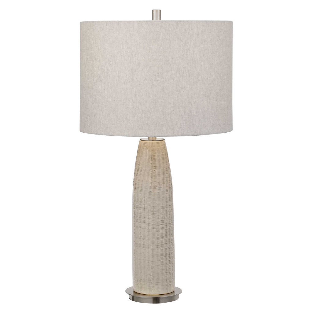 Delgado Light Gray Table Lamp - Bombay Mercantile