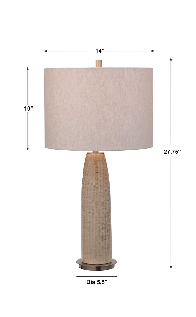 Delgado Light Gray Table Lamp - Bombay Mercantile