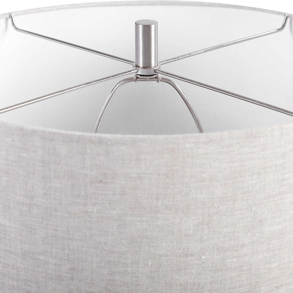 Pebbles Metallic Gray Table Lamp - Bombay Mercantile