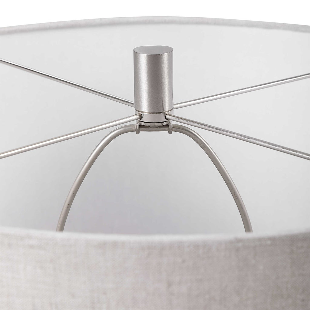 Whiteout Mottled Glass Table Lamp - Bombay Mercantile