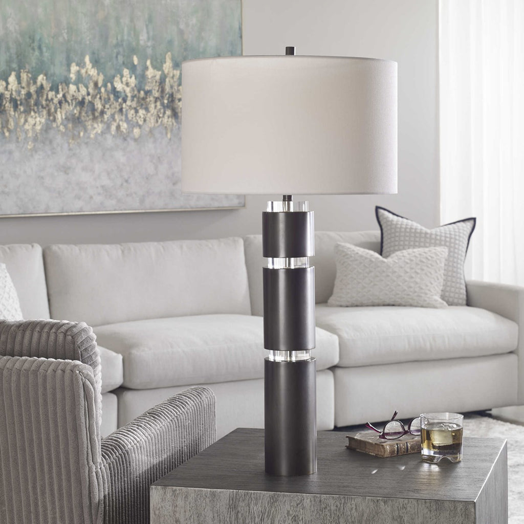 Jefferson Dark Bronze Table Lamp - Bombay Mercantile